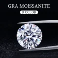 GRA Moissanite Diamond 1 Ct + 2 CT + 3CT Round Moissanite