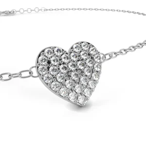 Lovely Heart Moissanite Diamond Bracelet