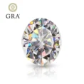 Oval Shape Moissanite Stone Loose GRA Certified (1)