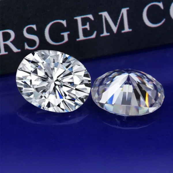 Oval Shape Moissanite Stone Loose GRA Certified (2)
