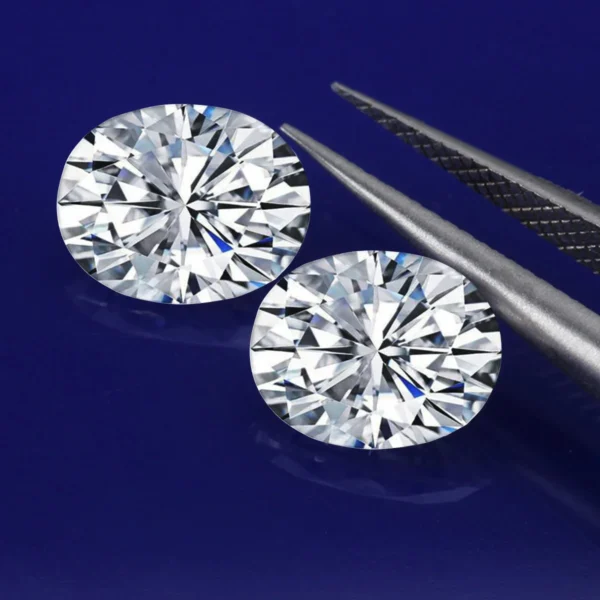 Oval Shape Moissanite Stone Loose GRA Certified (3)