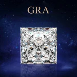 Princess Cut Moissanite Diamond - GRA Certified