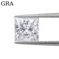 Princess Cut Square Moissanite Diamond GRA Certified (2)