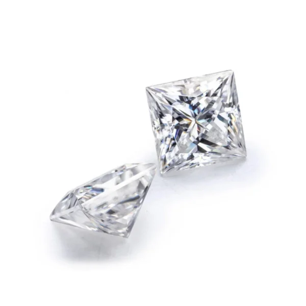 Princess Cut Square Moissanite Diamond GRA Certified (4)