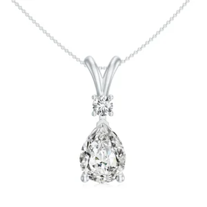 Pear Shape Moissanite Diamond Pendant